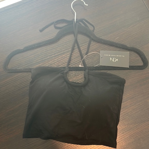 NWT Klassy Network Criss Cross Halter Brami - Picture 1 of 2
